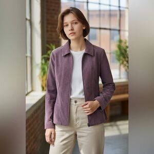 Christopher & Banks dusty rose zipper Jacket Large